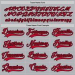 Custom Team Name and Number Hockey Jersey - Personalized Gray Red-Black Design Personalized Gray Red-Black Hockey Jersey