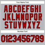 Personalized Performance T-Shirt in Gray Red-Black for Men and Women Personalized Gray Red-Black Performance T-Shirt