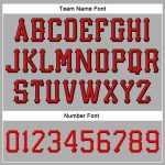 Custom Team Name Number Snapback Hat Adjustable Gray Red Black Stitched Personalized Gray Red-Black Stitched Adjustable Snapback