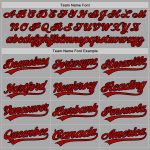 Custom Gray Red-Black Unisex Softball Jersey - Personalized Two-Button Design Personalized Gray Red-Black Two-Button Unisex