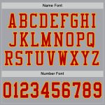 Customizable Gray Red-Gold Authentic Football Jersey with Personalized Name and Number - Team Apparel Personalized Gray Red-Gold