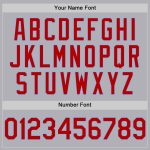 Custom Personalized Gray Red-Light Blue Baseball Jersey with Name and Number - Authentic Throwback Style Personalized Gray