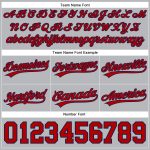Custom Basketball Shorts with Personalized Name and Number in Gray Red-Navy - Authentic Team Gear Personalized Gray Red-Navy