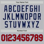 Custom Name and Number Personalized Red-Navy Gray Authentic Throwback Baseball Jersey Personalized Gray Red-Navy Authentic