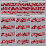 Custom Two Tone Baseball Jersey - Personalized Gray Red-Navy with Team Name & Number Personalized Gray Red-Navy Authentic