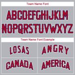 Custom Gray Red-Navy Baseball Jersey with Personalized Name and Number - Team Apparel Personalized Gray Red-Navy Baseball
