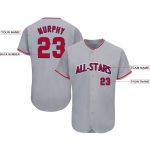Custom Gray Red-Navy Baseball Jersey with Personalized Name and Number - Team Apparel Personalized Gray Red-Navy Baseball
