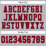 Personalized Red Navy Gray Mesh Football Jersey - Custom Sports Apparel Personalized Gray Red-Navy Mesh Authentic Football