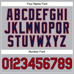 Personalized Performance Vapor Golf Polo Shirt - Gray Red Navy Design Personalized Gray Red-Navy Performance Vapor Golf Polo