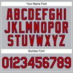 Custom Team Name Number Red Navy Gray Performance Golf Polo Shirt Personalized Gray Red-Navy Performance Vapor Golf Polo