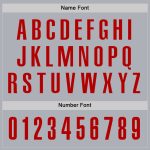 Custom Name Number Golf Polo Shirt - Personalized Gray Red Performance Team Apparel Personalized Gray Red Performance Golf