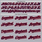 Custom Name Number Unisex Softball Jersey Gray Red Pinstripe Navy Two-Button - Personalized Team Sportswear Personalized