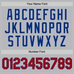 Personalized Authentic Throwback Baseball Jersey - Gray Red-Royal Personalized Gray Red-Royal Authentic Throwback Baseball