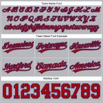 Custom Name and Number Personalized Authentic Basketball Shorts Red Gray Royal Personalized Gray Red-Royal Authentic Throwback