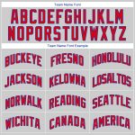 Custom Name and Number Gray Red-Royal Authentic Rib-Knit Baseball Jersey Shirt - Personalized Team Apparel Personalized Gray