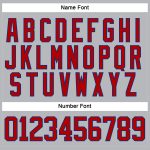 Custom Team Jersey with Name and Number - Personalized Gray and Red-Royal Hockey Lace Neck Jersey Personalized Gray Red-Royal