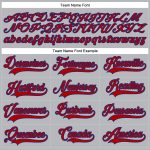 Custom Team Jersey with Name and Number - Personalized Gray and Red-Royal Hockey Lace Neck Jersey Personalized Gray Red-Royal