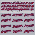 Custom Name Number Authentic Baseball Jersey - Personalized Gray Red-Royal Line Team Jersey Personalized Gray Red-Royal Line