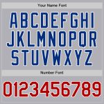 Personalized Authentic Throwback Baseball Jersey Gray Red-Royal Mesh Design Personalized Gray Red-Royal Mesh Authentic Throwback