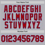 Custom Name and Number Personalized Baseball Jersey - Gray Red-Royal Mesh Authentic Throwback Design Personalized Gray Red-Royal