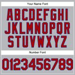 Custom Name Number Golf Polo Shirt Performance Vapor Gray Red-Royal Team Personalized Gray Red-Royal Performance Vapor Golf