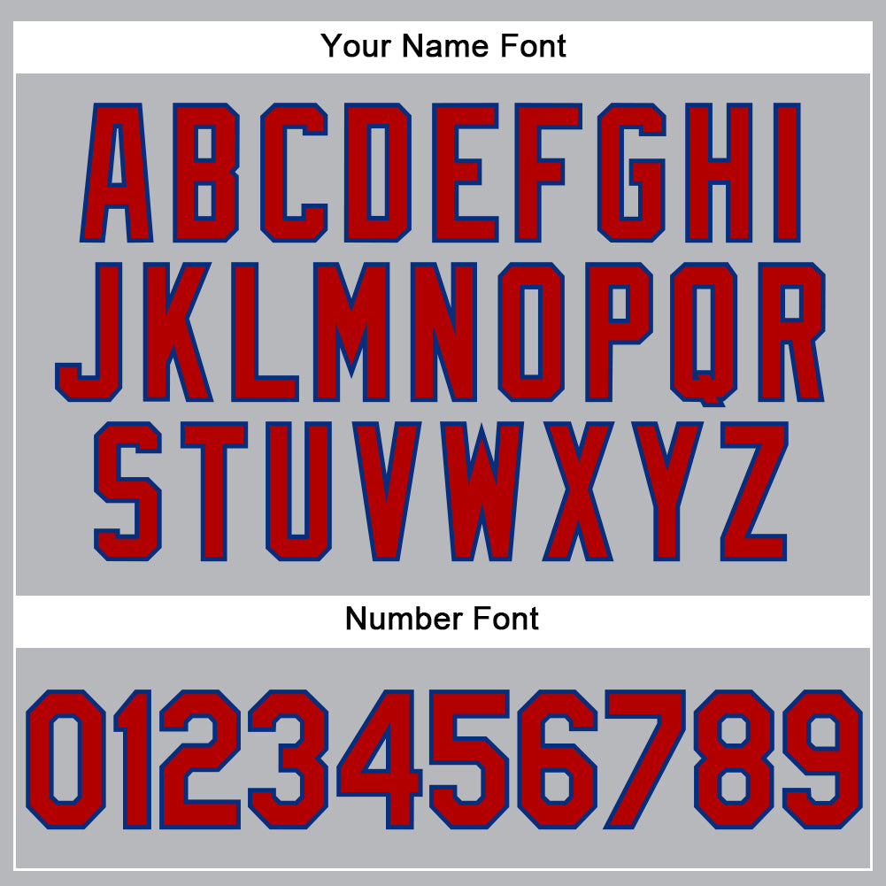 Personalized Gray Red-Royal Performance Vapor Golf Polo Shirt Team Custom Name and Number Custom Name Number Golf Polo Shirt Performance Vapor Gray Red-Royal Team Personalized Gray Red-Royal Performance Vapor Golf - Image 5