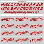 Personalized Authentic Baseball Jersey in Gray Red-White Color for Unique Style Personalized Gray Red-White Authentic Baseball