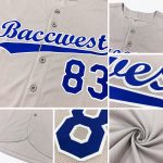 Personalized Authentic Baseball Jersey in Gray Red-White Color for Unique Style Personalized Gray Red-White Authentic Baseball