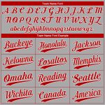 Custom Name Number Personalized Baseball Jersey Gray Red-White Authentic Team Jersey Personalized Gray Red-White Authentic