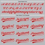 Custom Name and Number Personalized Gray Red-White Authentic Throwback Baseball Jersey Personalized Gray Red-White Authentic