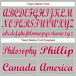Custom Team Baseball Jersey - Personalized Gray Red White with Name & Number Personalized Gray Red-White Baseball Jersey