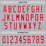 Custom Team Hockey Jersey - Personalized Gray Red White with Name and Number Personalized Gray Red-White Hockey Jersey Team