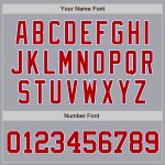 Custom Name and Number Authentic Baseball Jersey - Personalized Gray Red White-Light Blue Team Jersey Personalized Gray Red