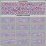 Custom Name and Number Authentic Baseball Jersey - Personalized Gray Red White-Light Blue Team Jersey Personalized Gray Red