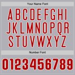 Custom Team Name Number Personalized Authentic Baseball Jersey Gray Red White Mesh Personalized Gray Red-White Mesh Authentic
