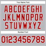 Custom Name Number Gray Red-White Performance Vapor Golf Polo Shirt - Personalized Team Apparel Personalized Gray Red-White