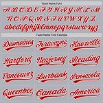 Customizable Unisex Softball Jersey - Gray Red White Two-Button Design Personalized Gray Red-White Two-Button Unisex Softball