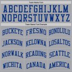 Custom Name and Number Gray Royal Baseball Jersey - Personalized Authentic Team Jersey Personalized Gray Royal Authentic