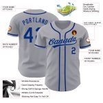 Personalized Royal Gray Authentic Baseball Jersey for Custom Sports Apparel Personalized Gray Royal Authentic Baseball Jersey