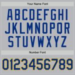 Custom Name and Number Gray Royal-Gold Baseball Jersey - Personalized Authentic Throwback Style Personalized Gray Royal-Gold