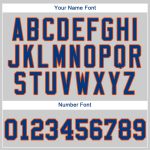 Personalized Gray Orange Baseball Jersey - Authentic Design for Fans Personalized Gray Royal-Orange Authentic Baseball Jersey