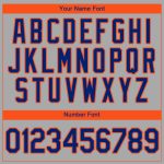 Custom Name and Number Personalized Gray Orange Authentic Baseball Jersey Personalized Gray Royal-Orange Authentic Baseball