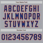 Custom Name and Number Baseball Jersey for Team - Personalized Gray Royal-Orange Authentic Raglan Sleeves Personalized Gray
