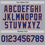 Personalized Gray Royal and Orange Sleeveless Baseball Jersey for Men Personalized Gray Royal-Orange Authentic Sleeveless
