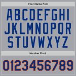Personalized Gray Orange Basketball Jersey - Royal Authentic Throwback Personalized Gray Royal-Orange Authentic Throwback