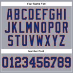 Custom Team Name and Number Long Sleeve Performance T-Shirt in Gray Royal-Orange Personalized Gray Royal-Orange Long Sleeve