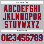 Custom Name and Number Personalized Gray Royal Pinstripe Red Baseball Jersey - Authentic Team Jersey Personalized Gray Royal