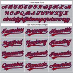Custom Name and Number Personalized Gray Royal Pinstripe Red Baseball Jersey - Authentic Team Jersey Personalized Gray Royal