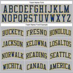 Custom Royal-Gold Pinstripe Basketball Jersey with Personalized Name & Number - Authentic Gray Team Apparel Personalized