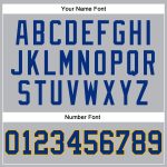 Custom Royal-Gold Pinstripe Basketball Jersey with Personalized Name & Number - Authentic Gray Team Apparel Personalized